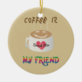 Adorno De Cerámica El café es mi amigo