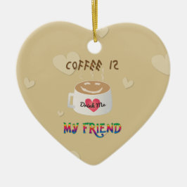 Adorno De Cerámica El café es mi amigo