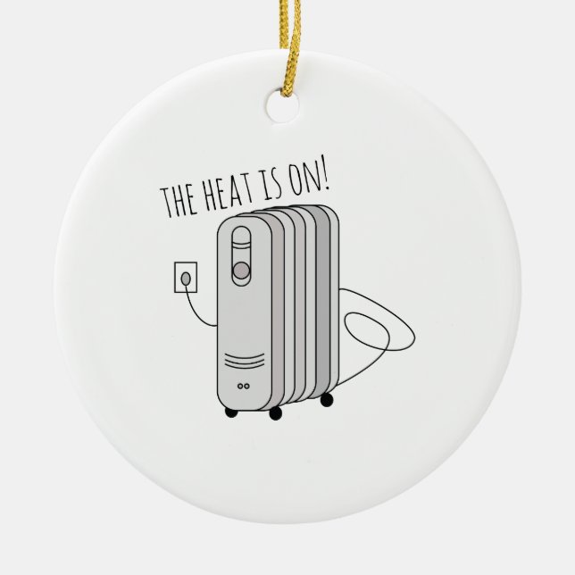 Adorno De Cerámica El calor está prendido (Frente)