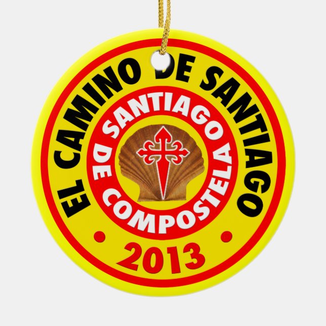 Adorno De Cerámica EL Camino De Santiago 2013 (Frente)