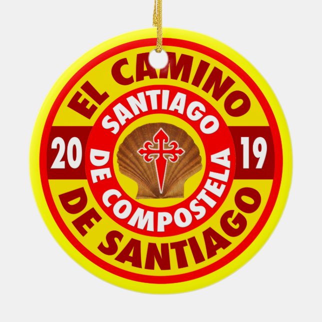 Adorno De Cerámica El Camino De Santiago 2019 (Atrás)