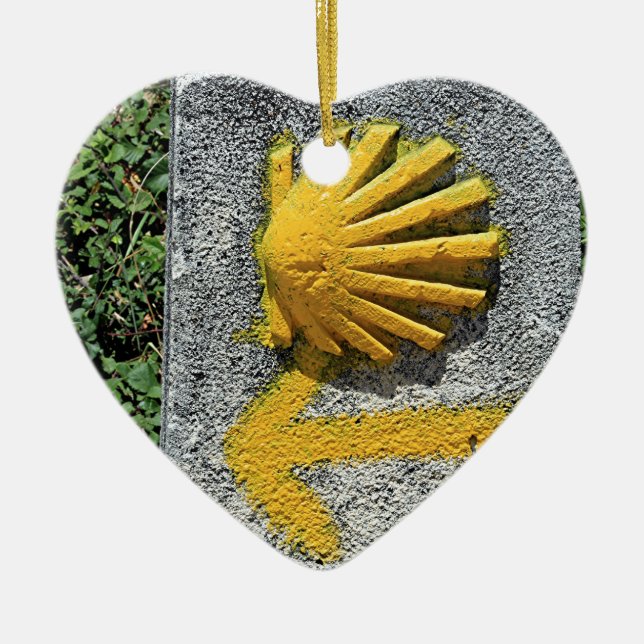 Adorno De Cerámica EL Camino de Santiago de Compostela, España, (Frente)