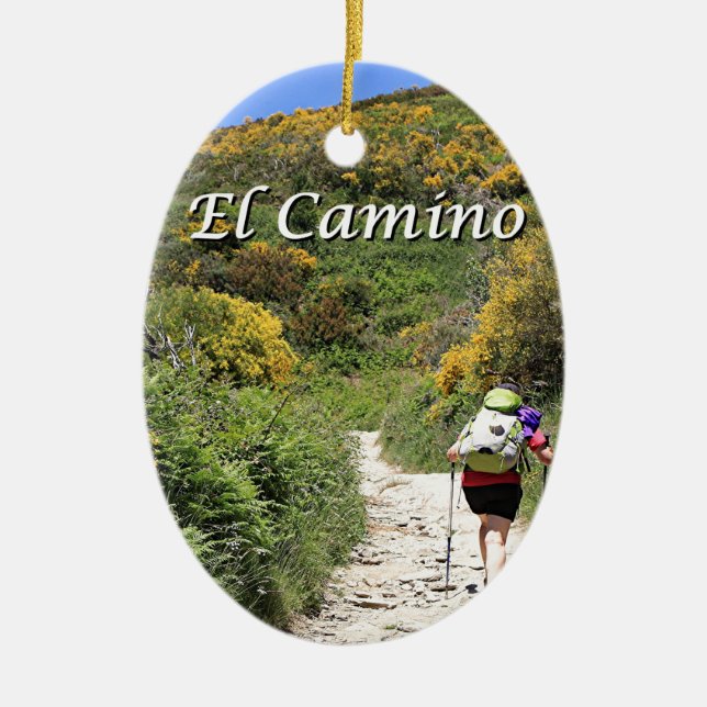 Adorno De Cerámica EL Camino de Santiago de Compostela, España, (Frente)