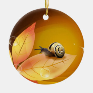 Adorno De Cerámica El caracol curioso