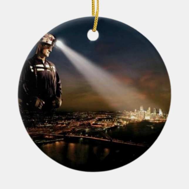 ADORNO DE CERÁMICA EL CARBÓN GUARDA NUESTRAS LUCES ENCENDIDO (Frente)