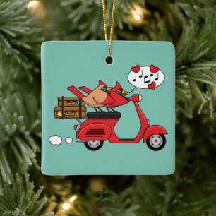 Adorno De Cerámica El cardenal rojo le gusta a Scooter