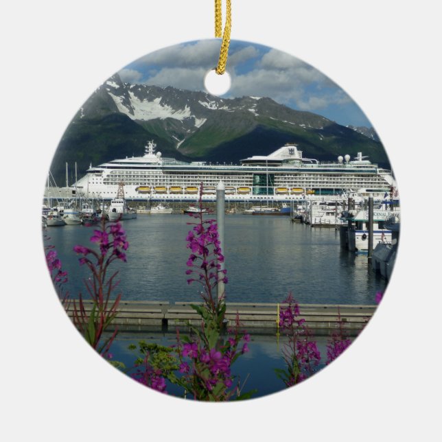 Adorno De Cerámica El Caribe real en Seward Alaska (Frente)
