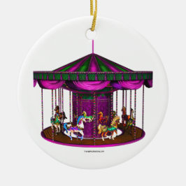 Adorno De Cerámica El carrusel morado