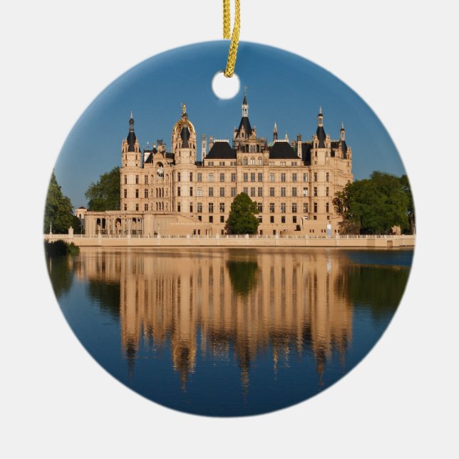 Adorno De Cerámica El castillo en Schwerin en Alemania (Frente)