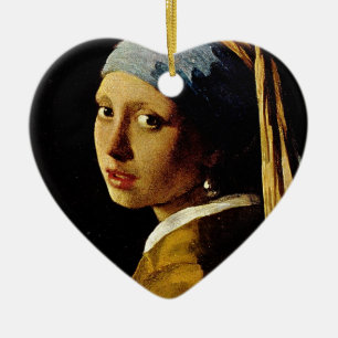 Adorno De Cerámica El Chica con un turbante/Chica con la Perla