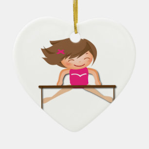 Adorno De Cerámica El chica personalizado de la GIMNASIA barra los