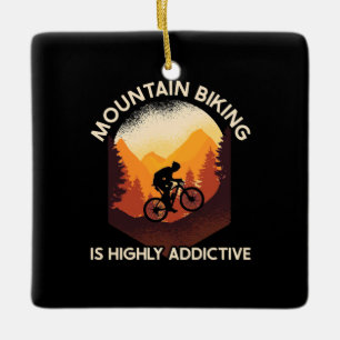 Adorno De Cerámica El Ciclismo De Montaña Es Muy Adictivo