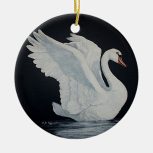 Adorno De Cerámica El cisne