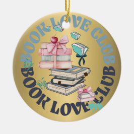 Adorno De Cerámica El club de amor del libro cita el secreto rosa de