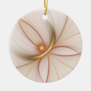 Adorno De Cerámica El Cobre Noble Y El Oro Resumen Del Arte Fractal M