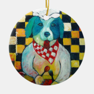 Adorno De Cerámica El cocinar canino