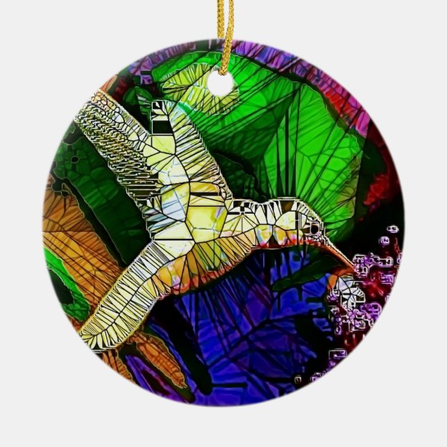 Adorno De Cerámica El colibrí de cristal (Frente)