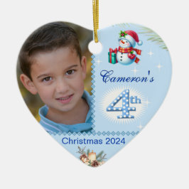 Adorno De Cerámica El cuarto Navidad del niño Personalizado foto rega