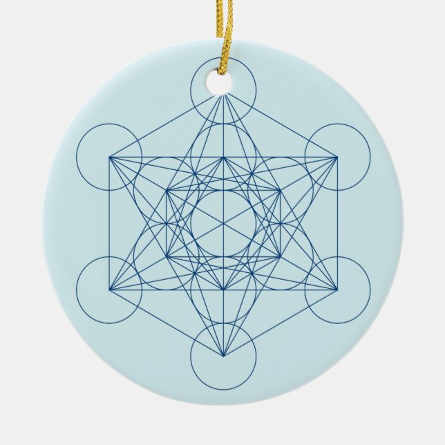 Adorno De Cerámica El cubo de Metatron (Frente)