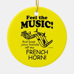 Adorno De Cerámica El Cuerno Francés Siente La Música