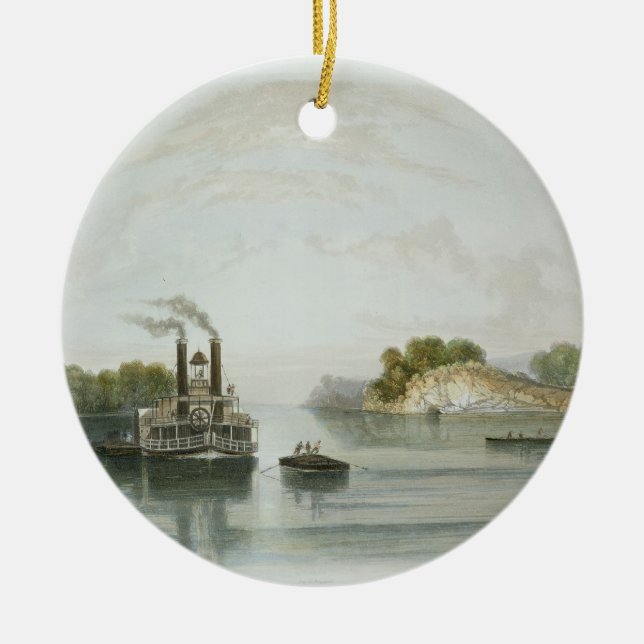 Adorno De Cerámica El Cueva-en-Rock, opinión sobre el Ohio, platea 7 (Frente)