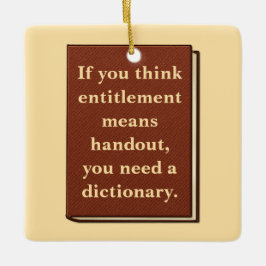 Adorno De Cerámica El derecho no es una donación