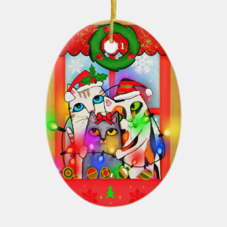 Adorno De Cerámica El día de fiesta de la caída de los gatos del