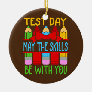 Adorno De Cerámica El Día De Prueba Puede Que Las Habilidades Estén