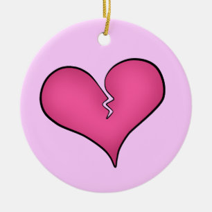 Adorno De Cerámica El día de San Valentín anti del corazón rosado