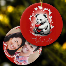 Adorno De Cerámica El día de San Valentín con Oso Teddy rico