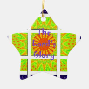 Adorno De Cerámica El diseño gráfico del patrón de gloria del Señor