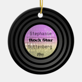 Adorno De Cerámica El doble echó a un lado recuerdo retro de la luz