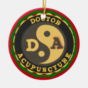 ADORNO DE CERÁMICA EL DOCTOR OF ACCUPUNCTURE LOGO DE DA