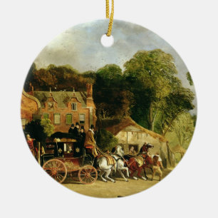 Adorno De Cerámica El Dorking y el Londres Royal Mail que sale del