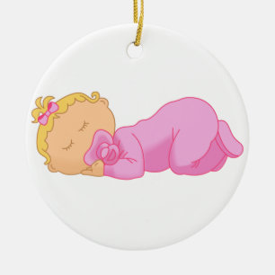 Adorno De Cerámica El dormir de la niña