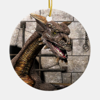 Adorno De Cerámica El Dragón Final Muerto Está Buscando Alguna Cena -