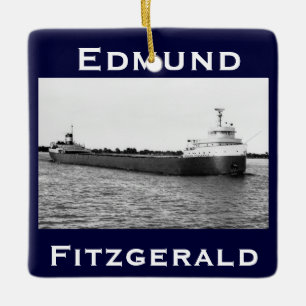Adorno De Cerámica El Edmund Fitzgerald al río St. Clair