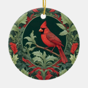 Adorno De Cerámica El elegante cardenal del norte William Morris insp