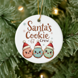 Adorno De Cerámica El equipo de galletas de Santa 67