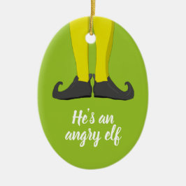Adorno De Cerámica Él es un elfo enojado