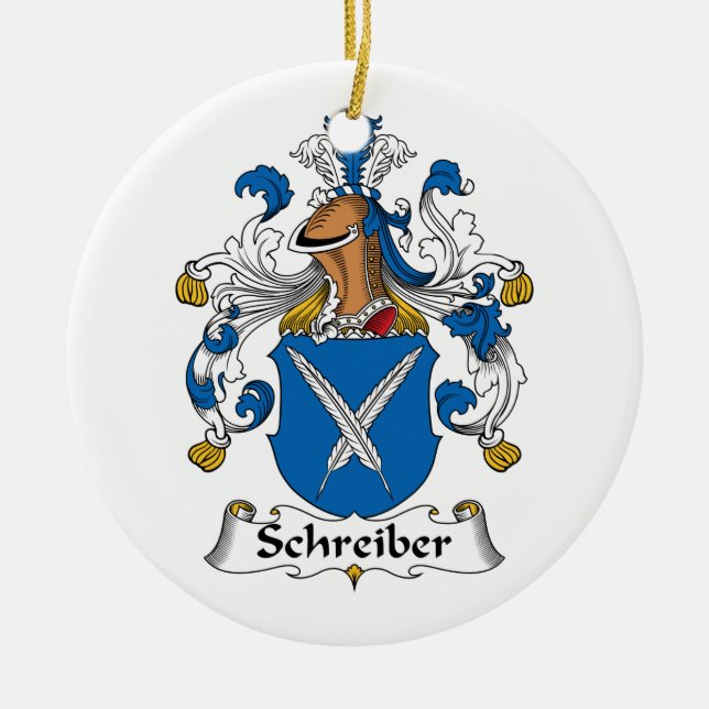 Adorno De Cerámica El escudo familiar Schreiber (Frente)