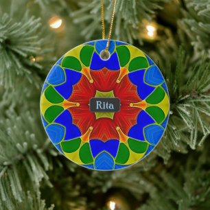 Adorno De Cerámica El esmalte de Cloisonne francés con nombre