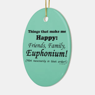 Adorno De Cerámica El eufonio me hace feliz