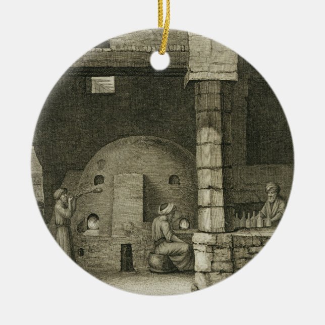 Adorno De Cerámica El fabricante de la botella de cristal, de artes (Frente)