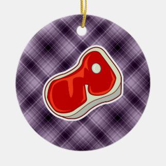 Adorno De Cerámica El filete del carnicero morado