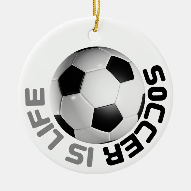 Adorno De Cerámica El fútbol es vida (Frente)