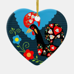 Adorno De Cerámica El gallo de Portugal