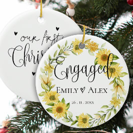 Adorno De Cerámica El girasol amarillo lindo envuelto en nuestra prim