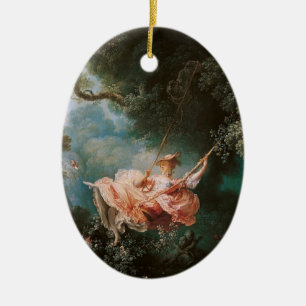 Adorno De Cerámica El giro de Jean-Honoré Fragonard