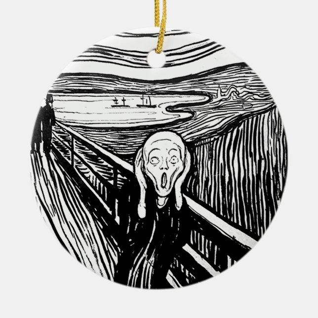 Adorno De Cerámica El grito de Edvard Munch (Frente)
